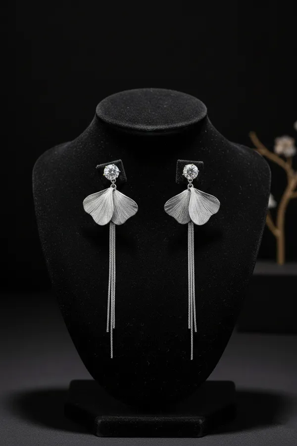 Silver_Elegant_Ginkgo_Leaf_Drop_Earrings_With_Crystal_Studs_For_Women