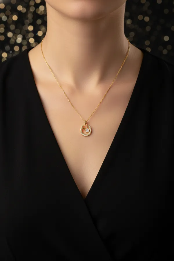 Gold_Plated_Horseshoe_Crystal_Pendant_Necklace_For_Women