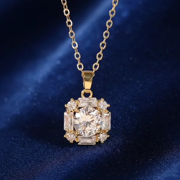 White_Elegant_Crystal_Halo_Pendant_Necklace_With_Gold_Chain_For_Women