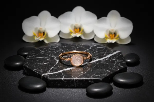 Pink_Rose_Gold_Plated_Flower_Ring_For_Women