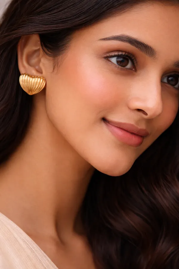 Golden_Elegant_Heart_Shaped_Stud_Earrings_For_Women