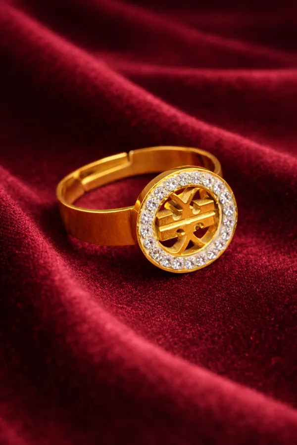 Gold_Plated_Prosperity_Symbol_Ring_With_Crystal_Halo_For_Women