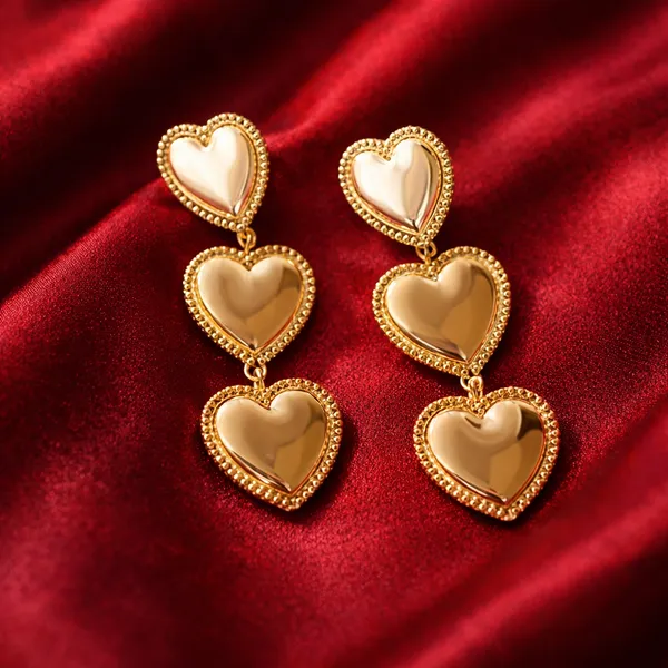White_Triple_Heart_Drop_Earrings_Statement_Jewelry_For_Women