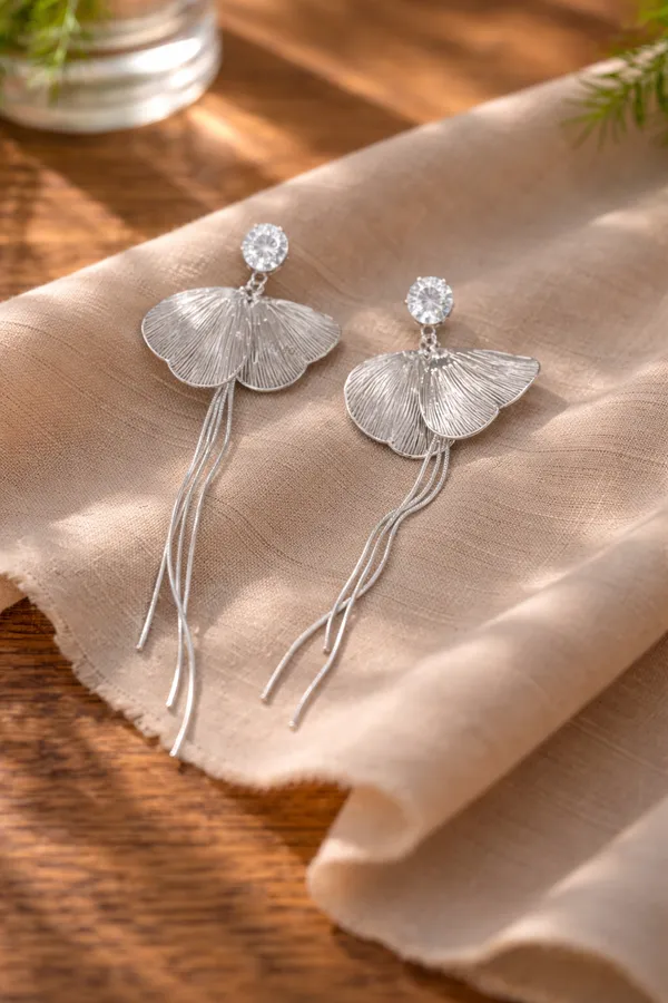 Silver_Elegant_Ginkgo_Leaf_Drop_Earrings_With_Crystal_Studs_For_Women