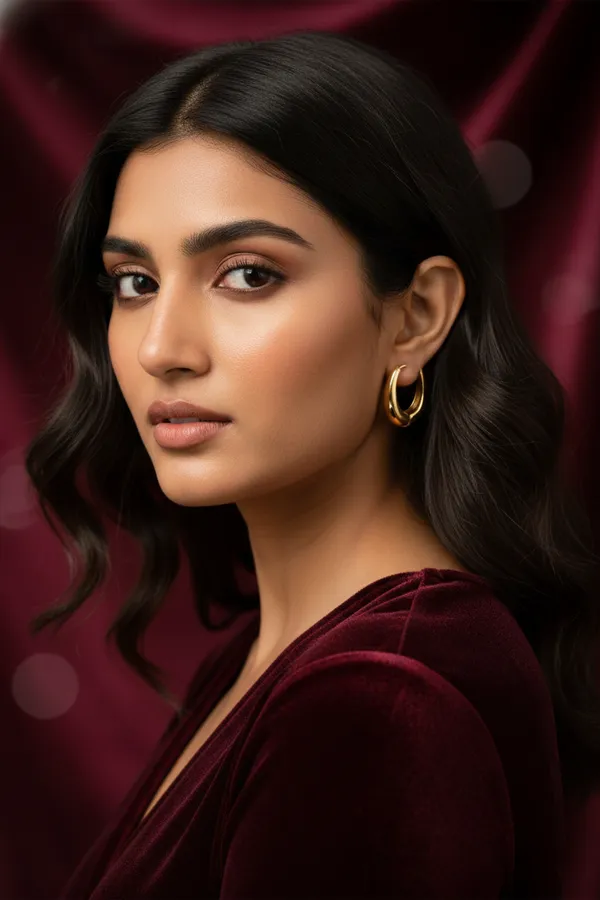 Golden_Chunky_Gold_Plated_Hoop_Earrings_For_Women