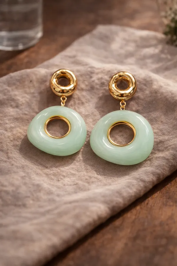 Light_Green_Circular_Drop_Earrings_With_Mint_Stone_Discs_For_Women