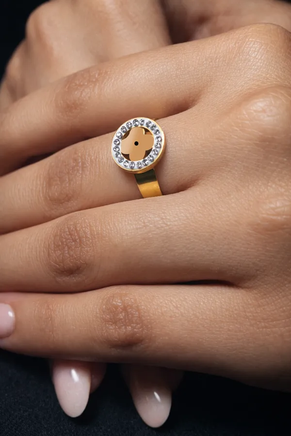 White_Button_Smiley_Ring_With_Crystal_Embellishments_For_Women