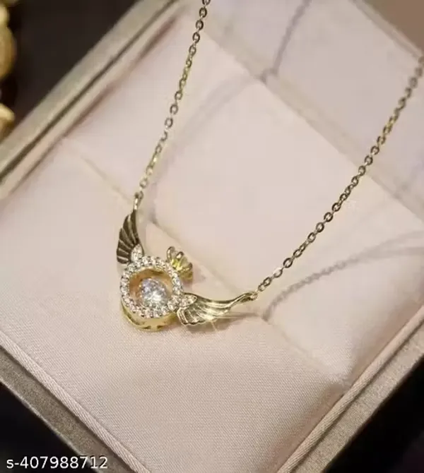 White_Golden_Winged_Crown_Crystal_Pendant_Necklace_For_Women
