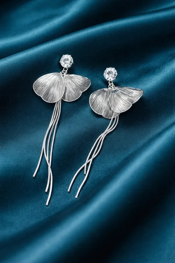 Silver_Elegant_Ginkgo_Leaf_Drop_Earrings_With_Crystal_Studs_For_Women