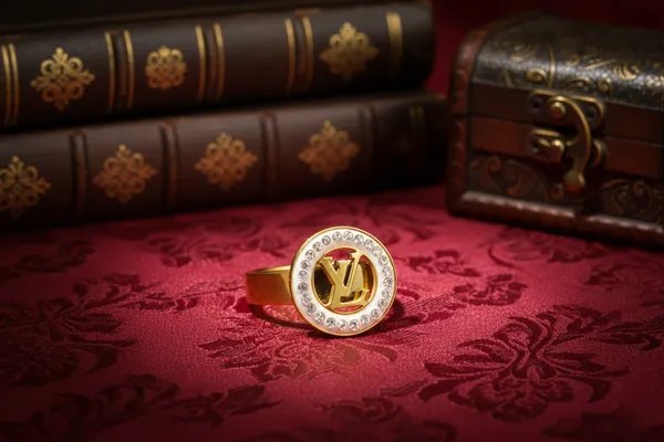 White_Sparkling_Logo_Ring_With_Crystal_Border_Statement_For_Women