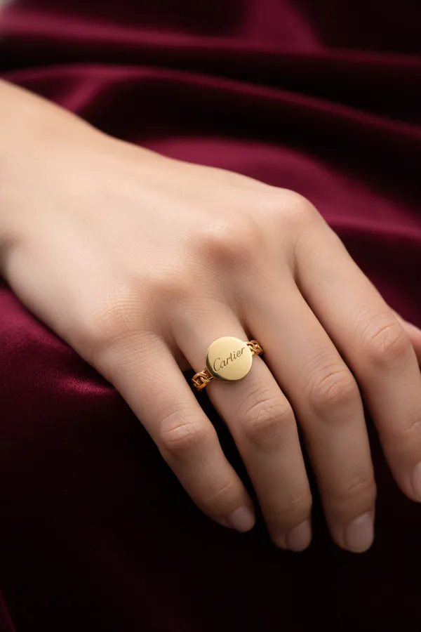 Golden_Cartier_Engraved_Gold_Chain_Ring_For_Women