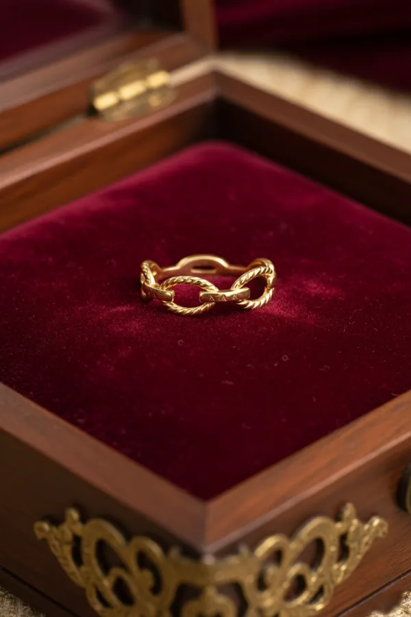 Golden_Twisted_Rope_Chain_Link_Ring_For_Women