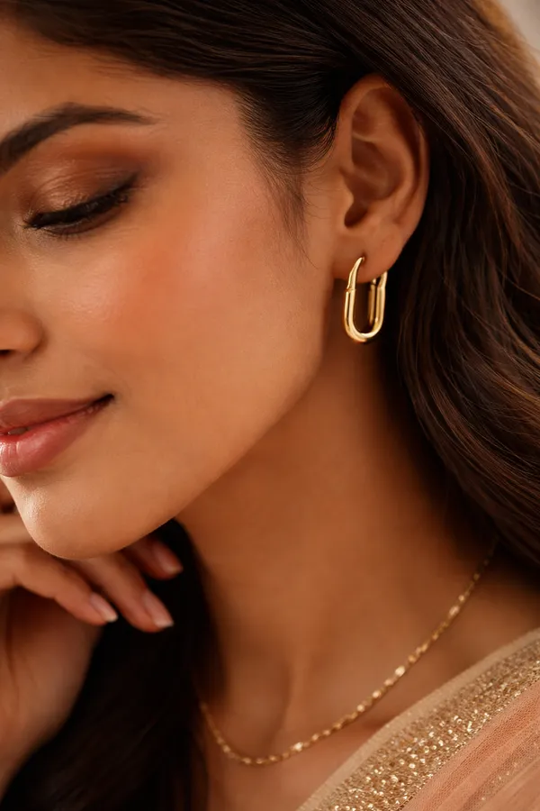 Golden_Rectangular_Hoop_Earrings_For_Women