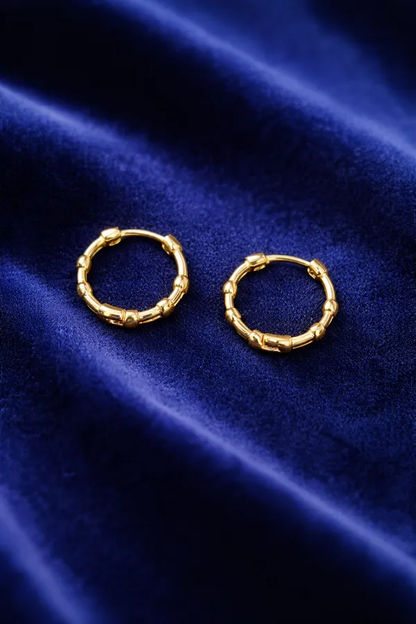 Gold_Plated_Bamboo_Textured_Hoop_Earrings_For_Women