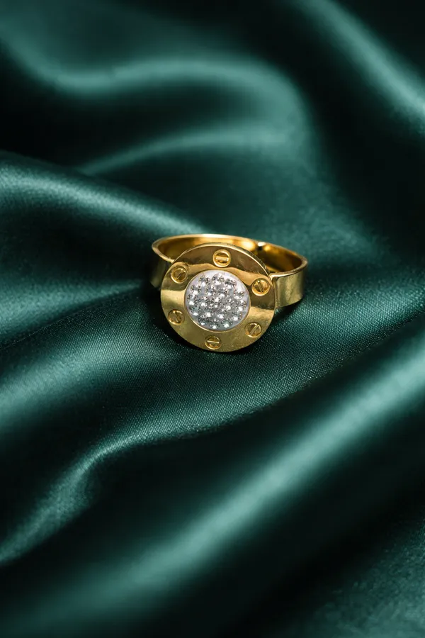 White_Gold_Plated_Screw_Design_Statement_Ring_With_Pave_Diamond_Center_For_Women