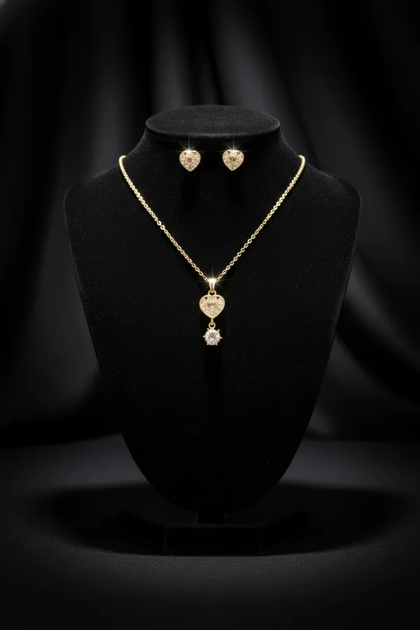 White_Gold_Plated_Heart_Pendant_Necklace_And_Earrings_Set_With_Sparkling_Crystals_For_Women