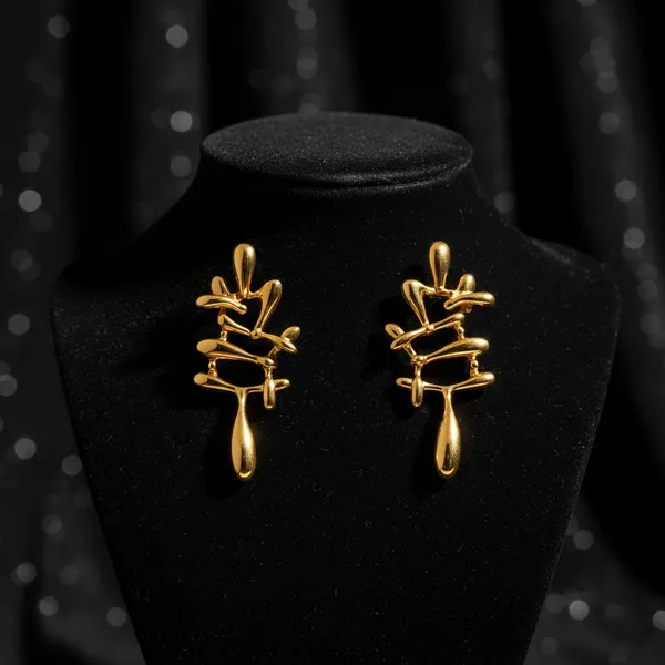 Gold_Plated_Geometric_Drop_Earrings_For_Women