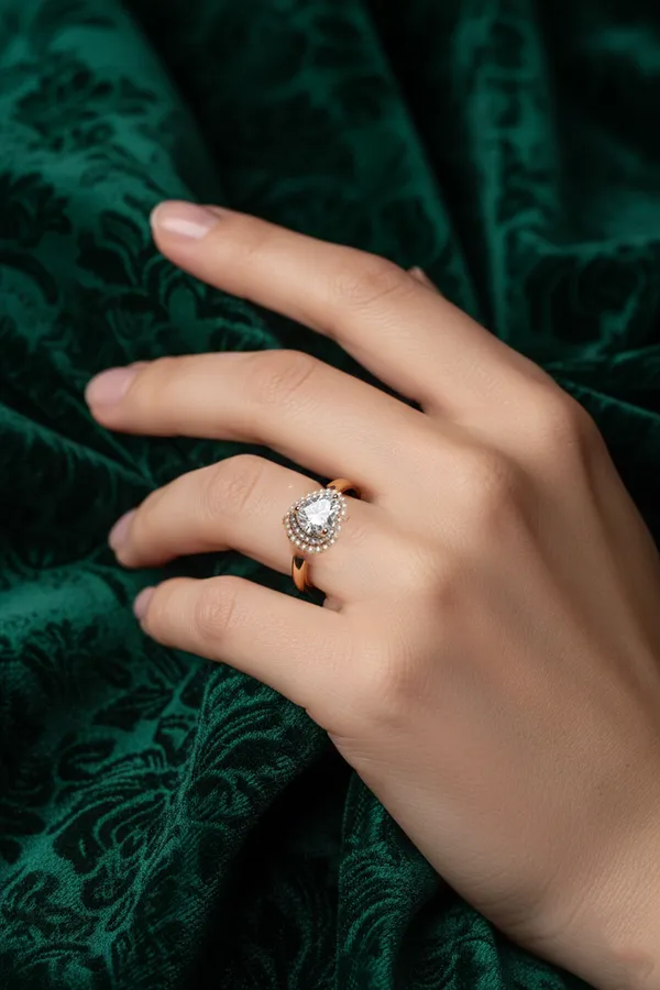 Golden_Heart_Shaped_Diamond_Halo_Engagement_Ring_In_Rose_Gold_For_Women