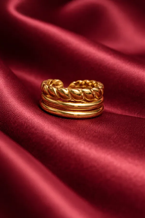 Golden_Braided_Triple_Band_Stackable_Ring_Set_For_Women