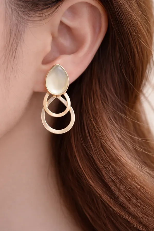 White_Elegant_Opal_Teardrop_Earrings_With_Double_Ring_Design_For_Women