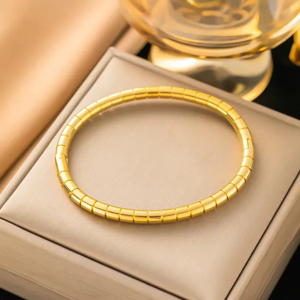Golden_Segmented_Bangle_Bracelet_For_Women
