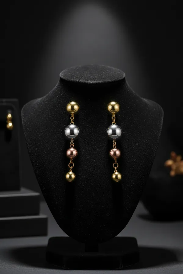 Golden_Tri_Color_Multi_Tone_Ball_Drop_Earrings_Gold,_Silver_And_Rose_Gold_Plated_For_Women