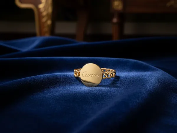 Golden_Cartier_Engraved_Gold_Chain_Ring_For_Women