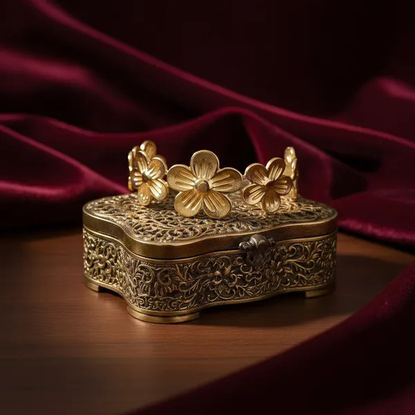 Golden_Floral_Cuff_Bracelet_With_Dimensional_Flower_Design_For_Women