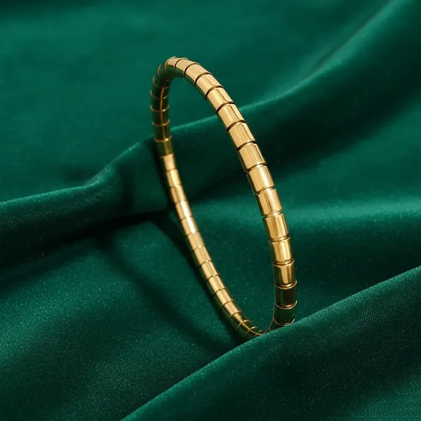 Golden_Segmented_Bangle_Bracelet_For_Women