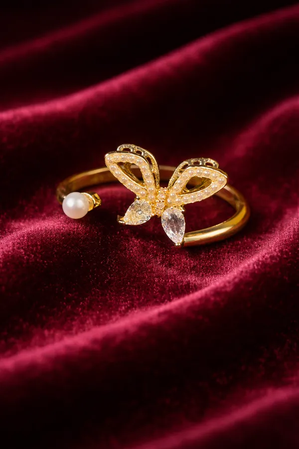 Gold_Plated_Butterfly_Ring_With_Pearl_And_Crystal_Stones_Adjustable_Open_Design_For_Women
