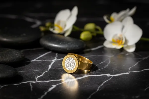 Gold_Plated_Roman_Numeral_Ring_With_Crystal_Center_For_Women