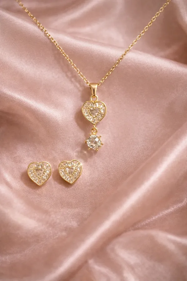 White_Gold_Plated_Heart_Pendant_Necklace_And_Earrings_Set_With_Sparkling_Crystals_For_Women