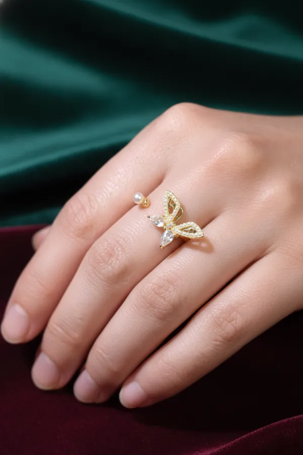 Gold_Plated_Butterfly_Ring_With_Pearl_And_Crystal_Stones_Adjustable_Open_Design_For_Women