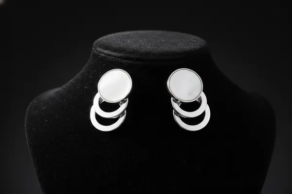 Silver_White_Circular_Stone_Dual_Crescent_Toned_Earrings_For_Women