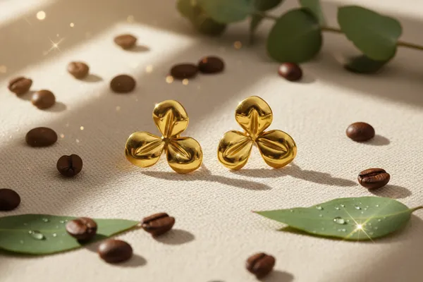 Golden_Three_Petal_Flower_Stud_Earrings_For_Women