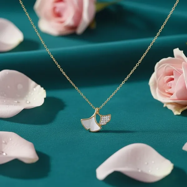 White_Elegant_Ginkgo_Leaf_Pendant_Necklace_With_Mother_Of_Pearl_And_Crystals_For_Women