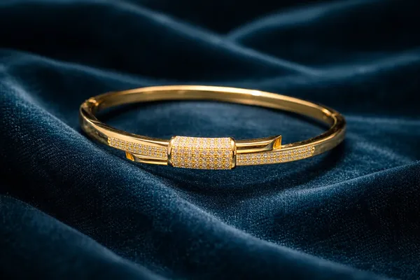 Gold_Plated_Pave_Diamond_Cylinder_Bangle_Bracelet_For_Women