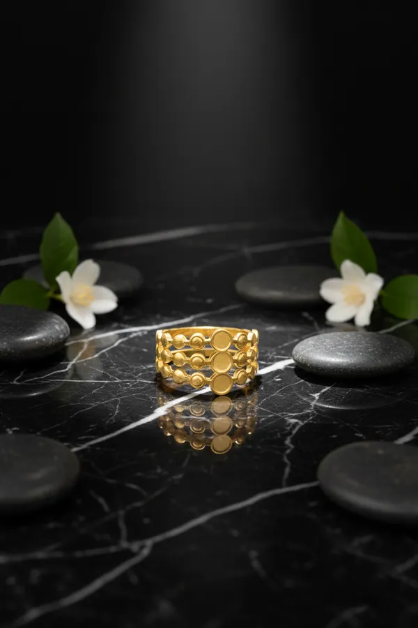 Golden_Triple_Row_Circular_Gold_Ring_For_Women