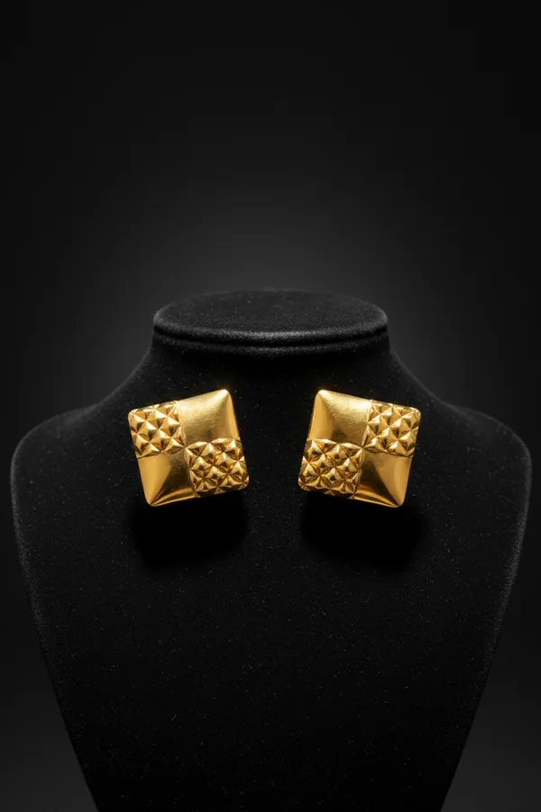 Golden_Designer_Square_Gold_Stud_Earrings_With_Textured_Finish_For_Women