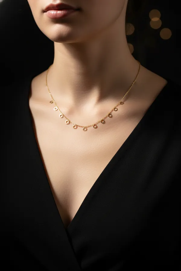 Golden_Delicate_Gold_Circle_Charm_Necklace_For_Women