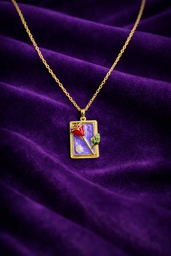 Purple_Enchanted_Rose_Enamel_Pendant_Necklace_And_Red_Charm_Jewelry_For_Women