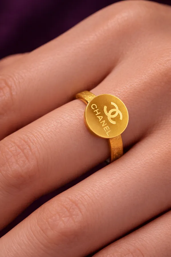 Golden_Chanel_Logo_Ring_For_Women
