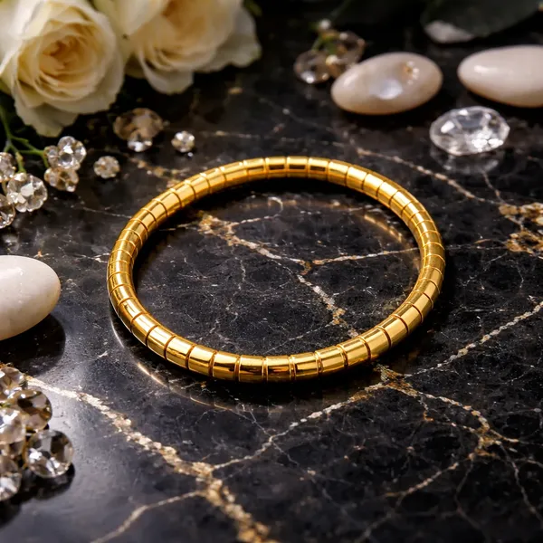 Golden_Segmented_Bangle_Bracelet_For_Women