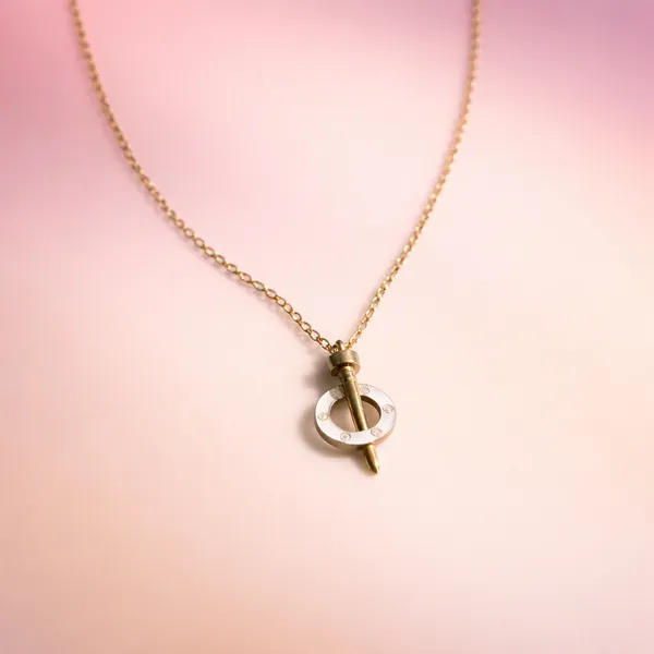 Silver_Elegant_Sword_And_Circle_Pendant_Necklace_Gold_Plated_Statement_Jewelry_For_Women