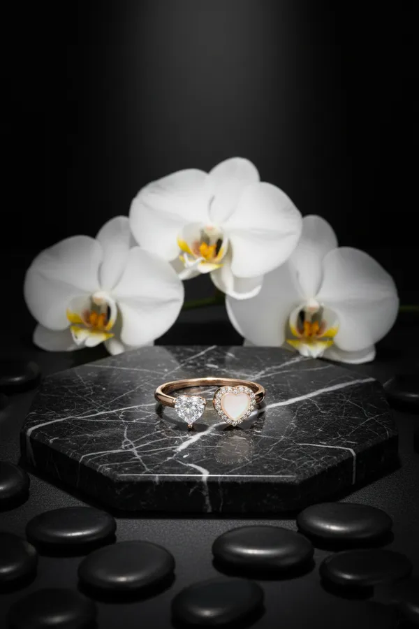 White_Elegant_Dual_Heart_Ring_With_Crystal_And_Rose_Quartz_Stones_For_Women