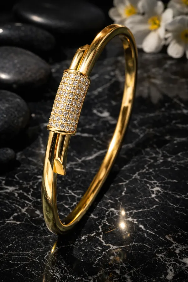Gold_Plated_Pave_Diamond_Cylinder_Bangle_Bracelet_For_Women