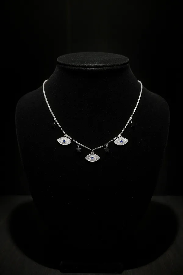 Golden_Evil_Eye_Charm_Necklace_With_Star_Accents_Silver_Toned_Fashion_Jewelry_For_Women