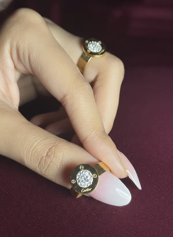 Golden_Cartier_Inspired_Gold_Plated_Ring_With_Pave_Diamond_Center_For_Women