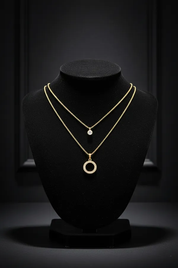 Golden_Elegant_Layered_Pendant_Necklace_Set_With_Crystal_Accents_For_Women