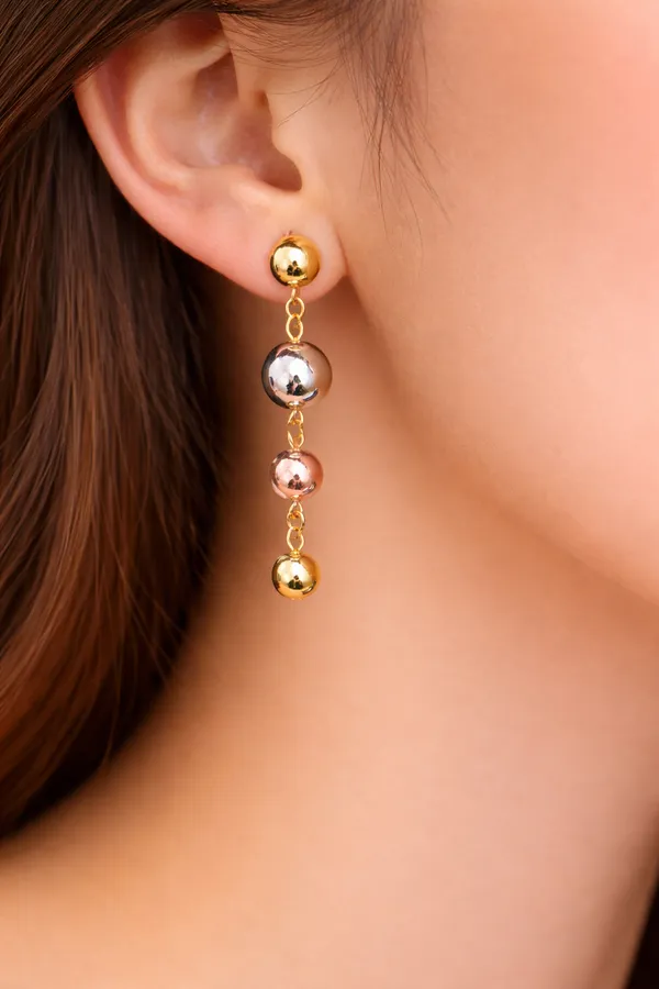 Golden_Tri_Color_Multi_Tone_Ball_Drop_Earrings_Gold,_Silver_And_Rose_Gold_Plated_For_Women